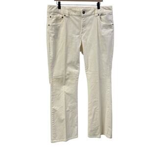 Tommy Hilfiger High Rise Corduroy Straight Leg Pants Womens 16 Off‎ White…